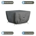 thumbnail image 3 of Outdoor Fire Pit Table Covers - 600 D, 100% Waterproof, UV & Weather Resistant Gas Fire Pit Cover with Air Pockets and Drawstring for Snug fit (42" L x 42" W x 22" H, Fab Light Grey), 3 of 6