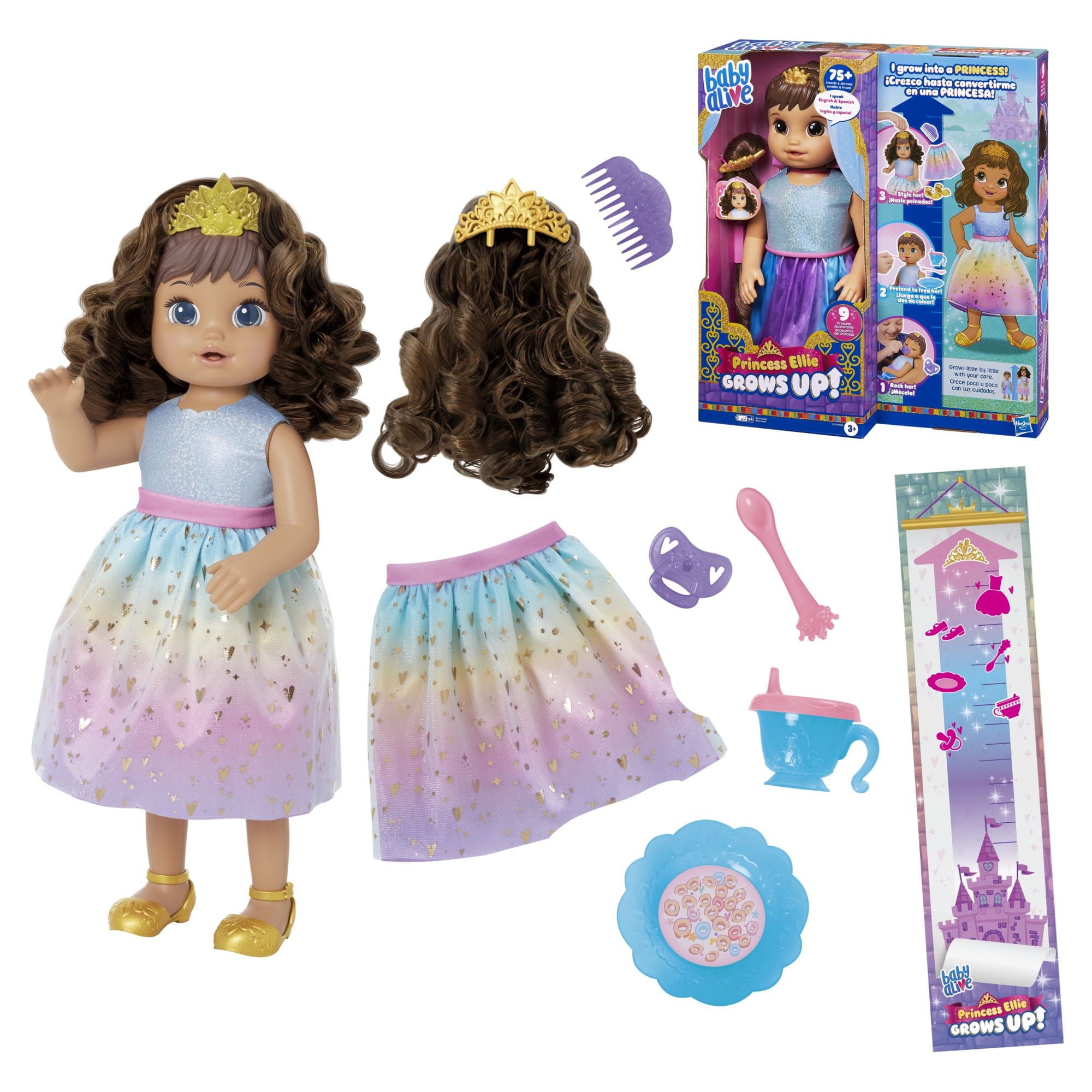 Baby Alive: Princess Ellie Grows Up! 15-Inch Doll Blonde Hair, Blue Eyes  Kids Toy for Boys and Girls