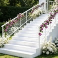 thumbnail image 6 of Hovilon 6ft Artificial Simulated Rose Vine - 21-Head Faux Rose Garland with Realistic Flowers, Flexible Green Floral Vine for Wedding Backdrop Wall, Arch, Mantel, and Home Party Decoration (Purple), 6 of 6