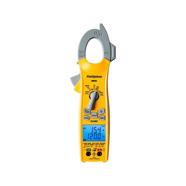 Multímetro con pinza Fieldpiece SC480 True-RMS Wireless AC