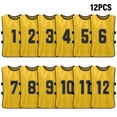 thumbnail image 1 of Tignapoo Set of 12 Kids' Reversible Team Vests with Numbers 1-12 in Earth Gold Color - Breathable and Comfortable for Sports Activities for Boys and Girls, 1 of 7