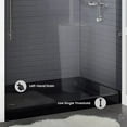 thumbnail image 4 of Voltaire 60" x 36" Acrylic Black, Single-Threshold, Left Drain, Shower Base, 4 of 9