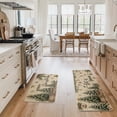 thumbnail image 2 of Sm:)e Let It Snow Pine Tree Christmas Kitchen Rugs and Mats, 17x29Inch and 17x47 Inch, Non Slip Linen Mat Inside Washable for Porch Patio Hallway, 2 of 7