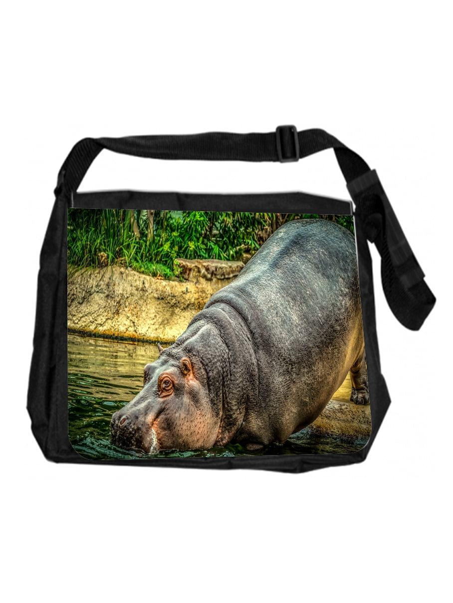 HIPPOPOTAMUS PERSONALISED SHOULDER HAND BAG *Choice of 2 colours*  GIFT !! 