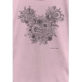 thumbnail image 1 of Disney Characters Mickey Foliage Girl's Solid Crew Tee, Light Pink, Medium, 1 of 4