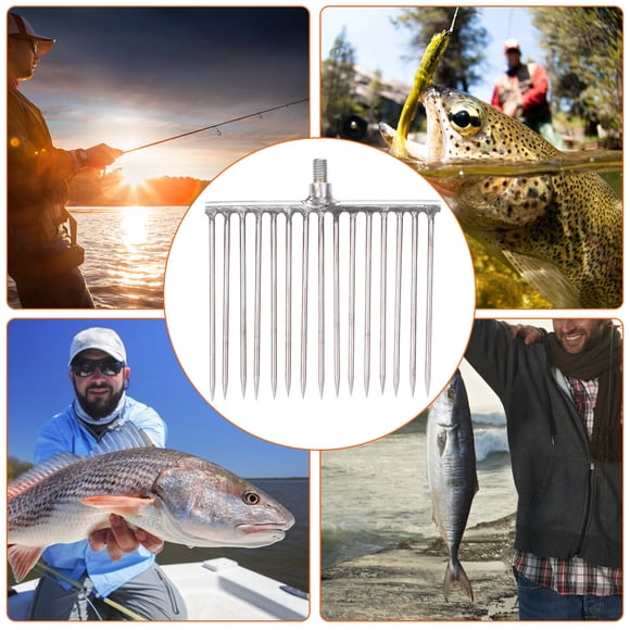 11.5x11x1.2cm Fishing Spear, Universal Matching Stainless Steel Fishing Gig, for Fish Eel Salmon Frog