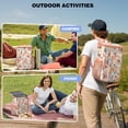 thumbnail image 4 of Travel Cooler Bag - Pioneer Flower Floral Print Pattern Camping Beer Cooler Backpack with Bottle Opener- Waterproof Insulated Picnic Backpacks - Cooler Bag for Beach, 4 of 6