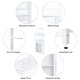 thumbnail image 5 of Gabinete de Bar Esquinero de 5 Niveles con Luz LED, Aparador de Estilo Granja con Porta Vasos Desmontable y Puerta de Malla, 5 of 7