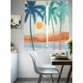thumbnail image 4 of Boho Summer Beach Sheer Curtains 72 Inch Length 2 Panels Set, Abstract Tropical Palm Trees Watercolor Voile Window Treatment Curtains Sheers Drapes for Bedroom/Living Room/Kitchen 52"x72"x2, 4 of 7