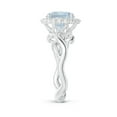 thumbnail image 3 of ANGARA Natural Vintage Inspired 1.6 ct Aquamarine Flower and Vine Ring in 14K White Gold for Women (Size-8mm) | March Birthstone, Anniversary, Jewelry Gift for Women | Natural Aquamarine Ring, 3 of 9