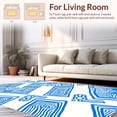 thumbnail image 2 of ODIKA 8'x8' Machine Washable Non-Slip Area Rug, Fractal Symmetrical Water High Traffic Rug, Blue, 393966, 2 of 7