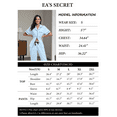 thumbnail image 6 of EA'S SECRET 100% Cotton Pajamas for Women Set Short SleeveSleepwear Button Down Loungewear Capri Summer Pajama Pants with Pockets(Light Blue,L), 6 of 7