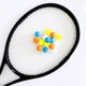thumbnail image 2 of Tennis Racket String Shock Damping Absorber, Silicone Tennis Racket Vibration Dampener Tennis Racket Damper for Racket orange, 2 of 4