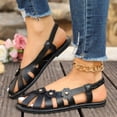 thumbnail image 2 of Viluyesy Womens Flat Sandals, Lightweight Comfort Elastic Strap Closed Toe Summer Casual Fashion Shoes Black US6.5, 2 of 9