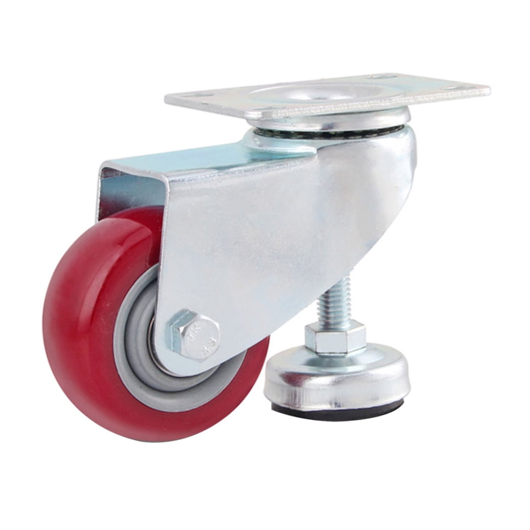 LABRIMP 1Pc Red Polyurethane Caster Wheel for Home Use Easy to Install and Slide Smoothly