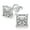 C-Square Silver, variant on 18k White Gold Plated 925 Sterling Silver Sparkly Cubic Zirconia Stud Earrings Sets 4mm-8mm Circle Diamond Earrings Gold Square Stud Earrings Hypoallergenic