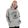 thumbnail image 3 of Thunderstruck Funny Bowling Novelty Unisex Plus Fleece Graphic Hoodie Brisco Brands 5X, 3 of 5