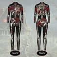 thumbnail image 6 of Alaiyaky Halloween Costumes for Women 3D Print Skeleton Jumpsuit Skeleton Costume Sexy Bodycon Bodysuit Vampire Costume Adult Spooky Costume Design's for Parties, 6 of 7