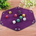 thumbnail image 4 of 4 Pieces Dice Tray Set Foldable Dice Trays Hexagon Dice Rolling Tray PU Leather Dice Holder for Dice Games Like RPG, DND, and Other Table Games (Red, 4 of 5