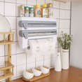 thumbnail image 2 of Soporte para papel de cocina ADOREHOUSE, estante para botellas de salsa, organizador de cocina 4 en 1, soporte para corte de película adhesiva, accesorios de cocina Tan Jianjun unisex, 2 of 2