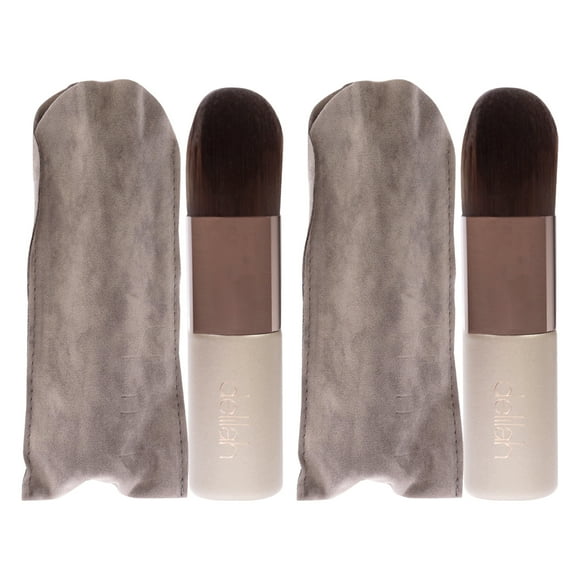 Brocha para maquillaje Kabuki Delilah, paquete de 2 fibras sintéticas