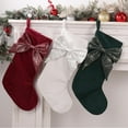 thumbnail image 6 of HCTSHG Classic 20 inch Velvet Christmas Stockings with Bow Knot, Christmas Decor Soft Velvet Stockings for Christmas Fireplace Decorations, 6 of 7