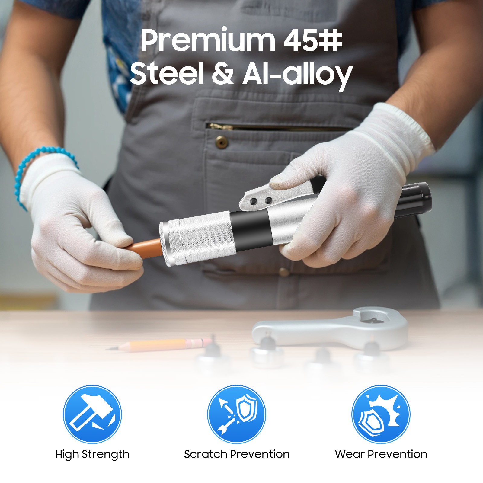 HVAC Hydraulic Swaging Tool Silver Black Kit Fit Copper Tubing Expanding Copper Tube Expander