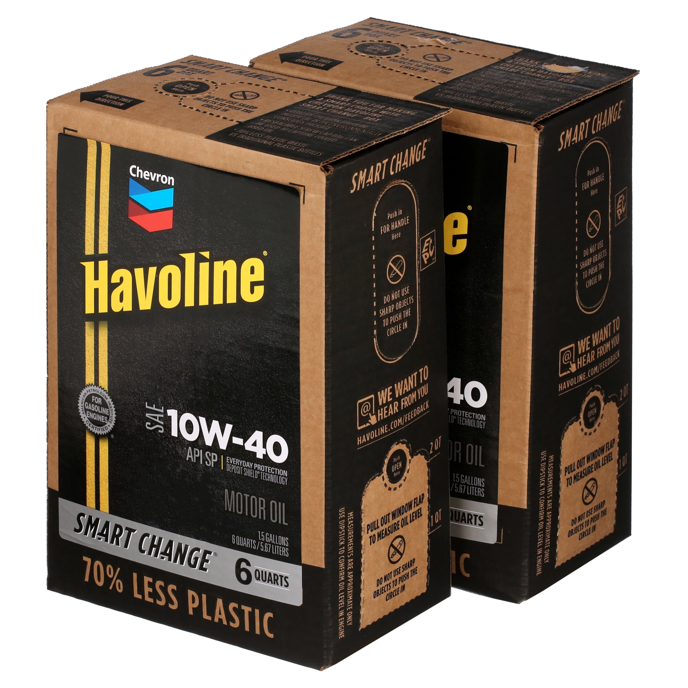 Chevron Havoline Conventional Motor Oil 10W-40, 6 Quart Chevron Havoline Conventional Motor Oil 10W-40, 6 Quart