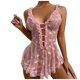 thumbnail image 2 of Gibobby Conjunto de lencería Sexy Conjunto de Lencería Erótica Ropa Interior Sexy para Mujer, Camisón de Una Pieza con Tanga, Ropa de Dormir para Mujer(Rosa, 5XG), 2 of 5