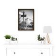 thumbnail image 2 of Photo Landmark Classic Metro Sign Paris France Subway Black White Artwork Framed Wall Art Print A4, 2 of 4