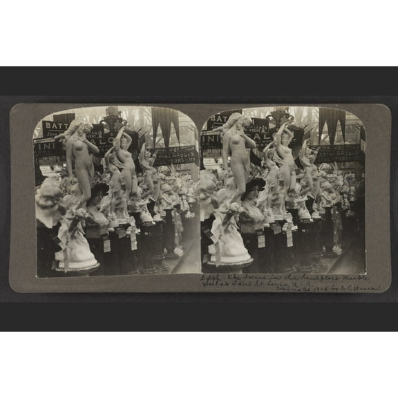 Print: Sylph-Like Forms In The Sculptor's Marble, World's Fair, St. Louis