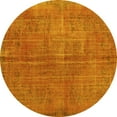 thumbnail image 1 of Ahgly Company Machine Washable Indoor Round Persian Yellow Traditional Area Rugs, 6' Round, 1 of 4