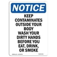 thumbnail image 1 of SignMission OS-NS-A-1218-V-13795 12 x 18 in. OSHA Notice Sign - Keep Contaminates Outside Your, 1 of 1