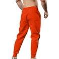 thumbnail image 4 of Qgtaibl Mens Sweatpants with Pockets Lightweight Elastic Waist Drawstring Pants Trendy Color Block Athletic Joggers Orange (Men's L), 4 of 6