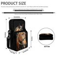 thumbnail image 6 of FUIALDOLG Brown Horse Print Crossbody Shoulder Bag Polyester, 2 Layer Adjustable Crossbody Cell Phone Purse for Women and Daily Travel, 6 of 7
