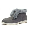 thumbnail image 3 of Boots Suede-leather Boots Warm Winter Boots Slip-on Snow Boots For Women, 3 of 4