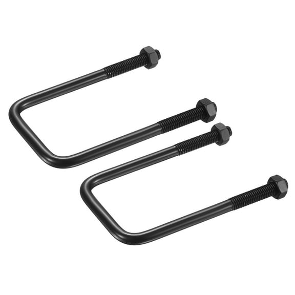 2 Sets M8 Square U-Bolts, 50mm Width 110mm Length 304 Stainless Steel with Nuts