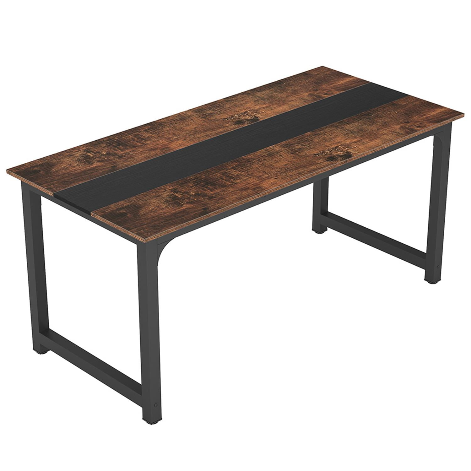 Demi Bonn 55" Heavy-Duty Computer Desk, Gaming Desk, Simple Study Work Desk for Home Office, Study, Living Room, Brown