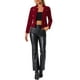 thumbnail image 2 of CHAQUETA DE VELVET DE MUJER CON CUELLO ALTO Y ABIERTO, DECORACIÓN DE BOTONES, ESTILO VINTAGE, TALLA XL, ROJO VINO, 2 of 6