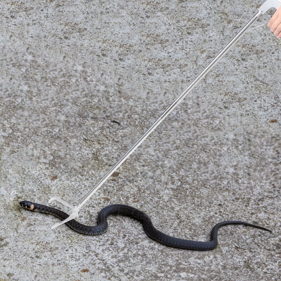 ELAYARD Stainless Steel Snake Catching Tongs Heavy Duty Snake Grabber Tool for Safe Wildlife Handling and Outdoor Safety,1pc,47.24X4.92X0.79in