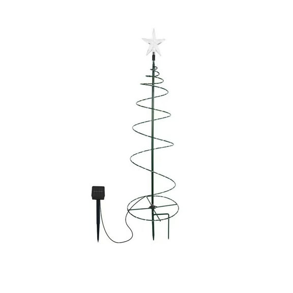 Solar Christmas Tree Lights - 8 Lighting Modes, Outdoor Iron Frame Garden Patio Decoration, IP55 Waterproof, Easy Install, Solar Powered Holiday Light, 1 Pack