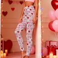 thumbnail image 2 of Vekome Pink Womens Leggings Plus Size Valentines High Waisted Yoga Pants Seamless Heart Lightweight Running Tights L, 2 of 7