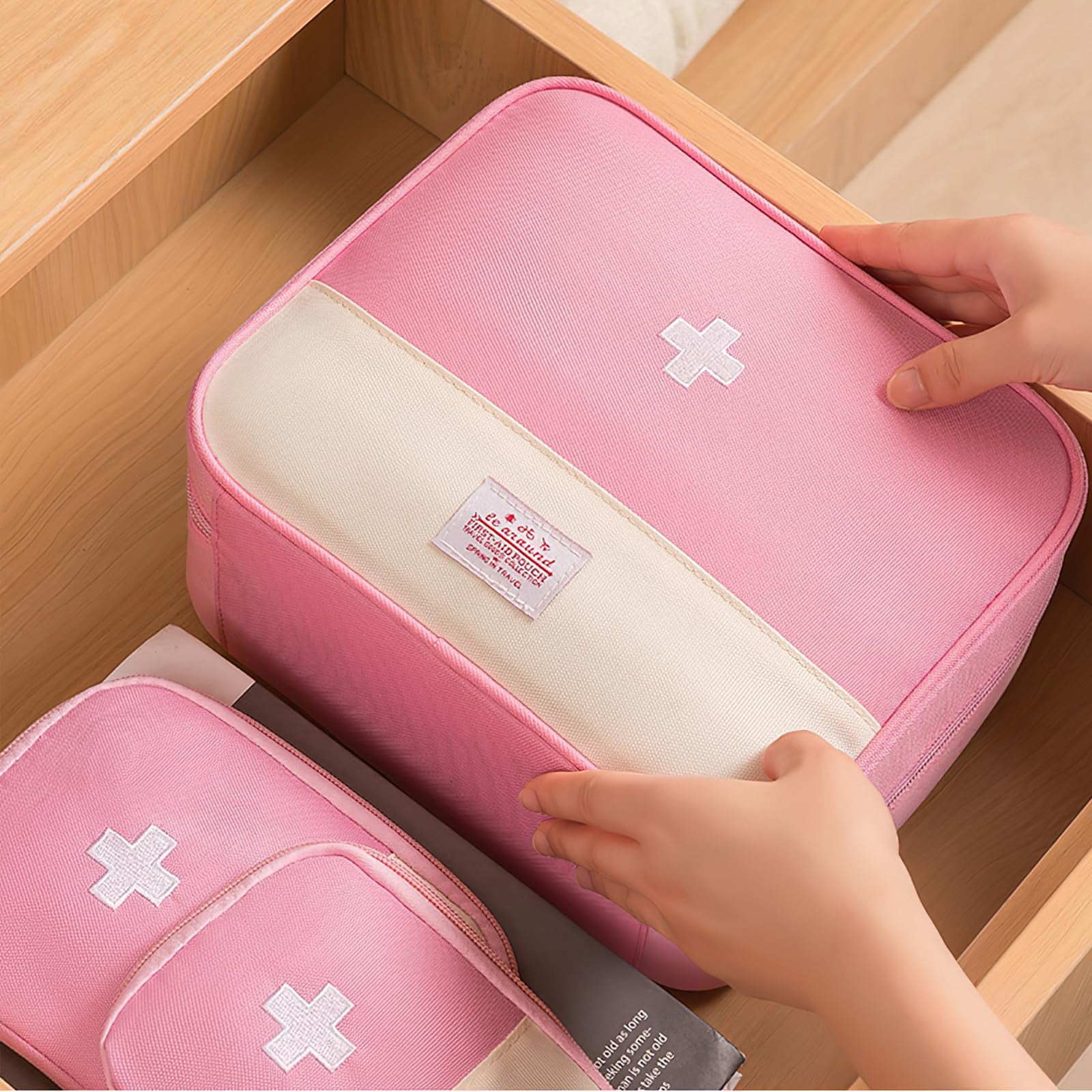 GIRACOA 3-Piece Travel First Aid Kit Bags, Portable Medical Storage Organizer for Camping, Hiking, Home, and Emergency Use