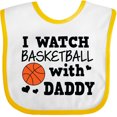 thumbnail image 3 of Inktastic I Watch Basketball with Daddy Boys Baby Bib, 3 of 4