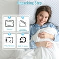 thumbnail image 5 of Famistar Pillows Queen Size Set of 2, Memory Foam Cooling Bed Pillows Hotel Reversible Pillow with Washable Removable Cover for Back, Stomach or Side Sleepers, OEKO-TEX Certified, 20" x 30", 5 of 7