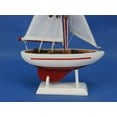 thumbnail image 6 of Hampton Nautical Wooden Ranger Model Sailboat Decoration 9" - Model Yacht - Boat Model, 6 of 7