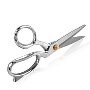 eZthings® Heavy Duty 10.5&amp;quot; Scissors For Cutting Fabric, Leather, and Raw Materials (10.5 Inch Silver)