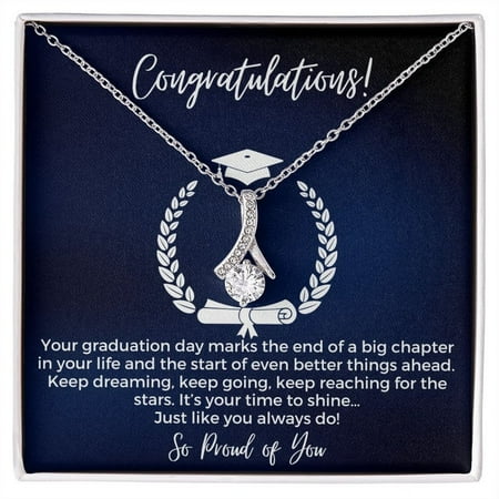 Graduation Gift Necklace, Graduation Gifts for Her, High School Graduation Gifts for Her, College Graduation, Class of 2023 Graduation Gift, White Alluring Necklace