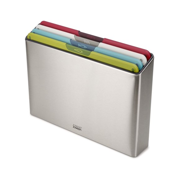 Joseph Joseph Folio Icon Steel 4-piece Cutting Board Set with Stainless Steel Case