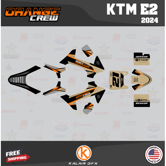 Kalair GFX Graphics Kit for Ktm ELECTRIC MINI SX-E2 (2024) Orange-crew Series